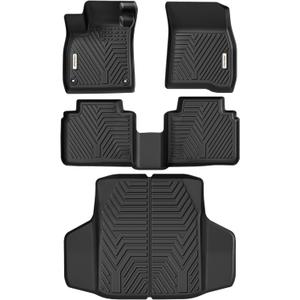 YITAMOTOR All Weather Floor Mats Compatible with Honda Accord 2023 2024 & Honda Accord Hybrid TPE Floor Liner for Accord Accessories, 1st, 2nd Row and Cargo Liners Full Set, Black