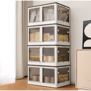 Homeforce Plastic Storage Containers with Lids, 21 Gal/84 Qt Large Clothes Organizers and Storage Bins for Closets, Plastic Stackable Storage Bins with Open Front Door, 4 Pack Cubes White Homeforce Plastic Storage Containers with Lids, 21 Gal/84 Qt Large Clothes Organizers and Storage Bins for Closets, Plastic Stackable Storage Bins with Open Front Door, 4 Pack Cubes White