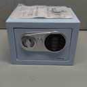 Goldenkey Small Safe Box for Money, Digital Safe Box with Keys&Code for Cash and Coin, Mini Safe for Kids Personal Items for Home, 6.69"D x 9.05"W x 6.69"H, 0.236 Cu.Ft. (Blue)