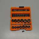 15 PCS Bolt Extractor Set, 3/8" Drive Impact Bolt & Lug Nut Remover Socket Tool Kit, Stripped Bolt Extractor Socket Set For Broken,Damaged, Frozen, Studs, Rusted, Rounded-Off Bolts, Nuts & Screws