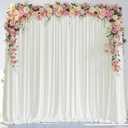 Wokceer Ivory Backdrop Curtain for Wedding Parties 10x8FT Wedding Curtains Backdrop Drapes Polyester for Photoshoot Baby Shower Birthday Party Curtains Photography Background 2 Panels 5x8FT (10FTx8FT)