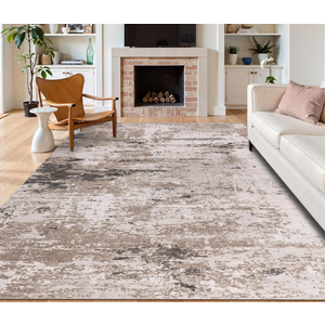 Living Room Rug, 14 x 10 FT, Washable Living Room Rug, Soft Touch for Bedroom, Abstract Modern Non-Slip Floor Mat for Dining Room, Kitchen, Office, Beige