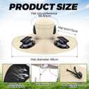 Suhine Solar Fan Hat with 2 Fans Extra Wide Brim Outdoor Women Men Solar Powered Fishing Sun Hats UPF 50+ UV Protection, 5.9 Inch Hat Brim, Khaki