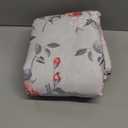 Koniroom 3 Pieces Pink and Grey Comforter Set Queen Size, Floral Bedding Sets with Pink Flowers and Leaves Pattern for Women Teen Girls, Reversible All Season Comforter with 2 Pillow Shams