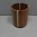 Acacia Wood Utensil Holder for Kitchen Counter, 360 Rotating 7.2" Wooden Cooking Utensil Crock for Countertop, Farmhouse Kitchen Decor