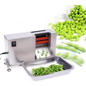 Electric Pea Sheller Machine, Semi-Automatic Stainless Steel Pea Bean Peeling Machine, 22 Lbs/h Output Commercial Bean Pea Peeler Stripper Sheller for Restaurants, Vegetable Vendors