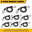 Bungee Cords with Hooks, 8 Pack 24 Inch Thick Elastic Rope Strong, Stretchy Tie Downs with Secure Hooks for Cargo, Camping, Tents, Luggage All-Weather