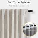INOVADAY 100% Blackout Curtains for Bedroom, Black Out Curtains 96 Inch Long, Clip Rings Linen Blackout Drapes, Thermal Insulated Room Darkening for Living Room, 2 Panels - Beige,W50xL96