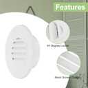 PATIKIL 4 Inch Round Soffit Vent, Aluminum Alloy Wall Vent Grille Cover Exterior Exhaust Louvered Vent with Built-in Mesh for Kitchen Bathroom Garage, White