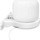 Delidigi ABS Wall Mount Compatible with Google Nest WiFi Router- AC2200 Bracket Holder Shelf for Nest WiFi Point [Built-in Cable Management] (White) (1 Pack)