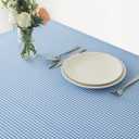 maxmill Checkered Tablecloth Stain Resistant Waterproof, Wrinkle Resistant Washable Heavy Weight Kitchen Table Cloth Gingham for Dining Room and Outdoor Use, Rectangle 60 x 120 Inch Light Blue White