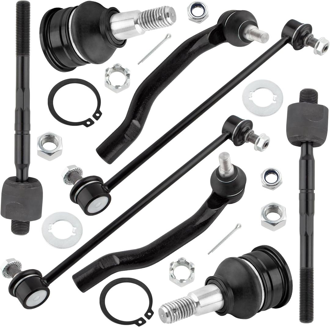 MYSMOT K90349 ES3717 ES3716 EV471 K80281 Front Stabilizer Sway Bar Links Inner & Outer Tie Rod Ends Lower Ball Joints for Acura MDX 2001-2006 Honda Pilot 2003-2008, Pack of 8