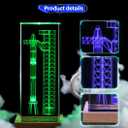 Collector's Gifts SpaceX Starship Crystal Lamp, 3D Laser-Etched Rocket Night Light, Ultimate Gift for Space Enthusiasts, Sci-Fi Fans & Mars Dreamers (Regular)