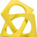 XMGZQ Yellow Knot Statue for Coffee Table Centerpiece Decor,Modern Abstract Art Geometric Sculpture and Figurines, Home Decor Accent,Cube Knick Knacks for Shelves,Bookshelf,Entryway,Floating
