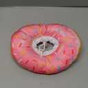 Cat Cone Collar Soft, Adjustable Cat Recovery Collars Spay Cones to Stop Licking, Cute Donut E Collar After Surgery, Anti-Lick Wound Healing Elizabethan Collar for Kittens (Donut Pink, Small)