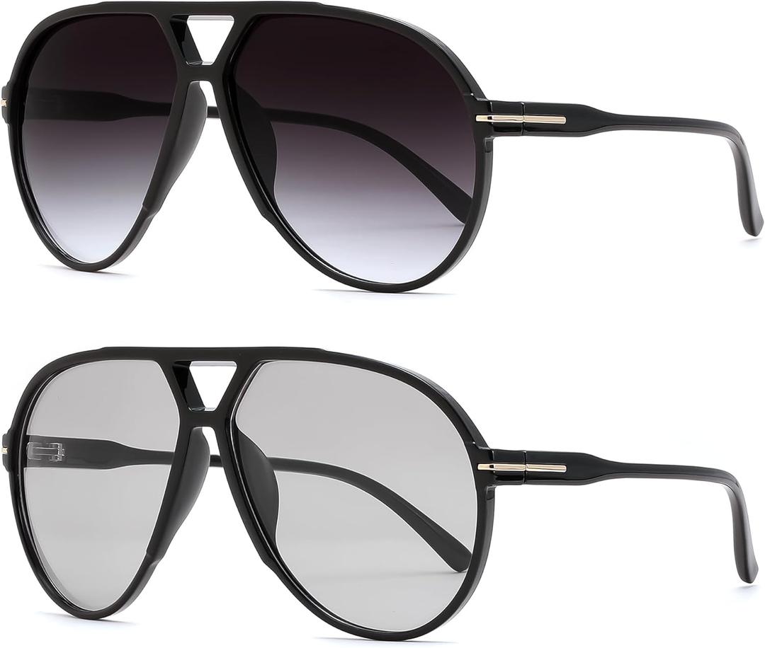 FEISEDY Retro Oversized Sunglasses for Women Men Classic 70s Trendy Sun Glasses Vintage Shades B0289