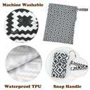 Mama Koala 2 Pack Wet Dry Bags on the Go, Swimming Pool, Beach, in Gym, Fitness Center, Natatorium, Polyester Waterproof Diaper Bag with 2 Pockets, Portable, Reusable, Machine Washable-12in/16in-019