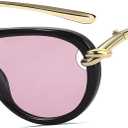 A LONG Retro Trendy Aviator Sunglasses for Women Double Bridge UV400 | Vintage Fashion, 70s Aviators
