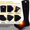 Heated Socks for Men Women Electric Rechargeable Battery Powered Heated Socks,Winter Warm Heated Thermal Insulated Socks for Outdoor Sports Climbing Hiking Hunting Skiing
