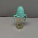 GROSMIMI Spill Proof no Spill Magic Sippy Cup with Straw with Handle for Baby and Toddlers, Customizable, PPSU, BPA Free 10 oz (Aqua green)