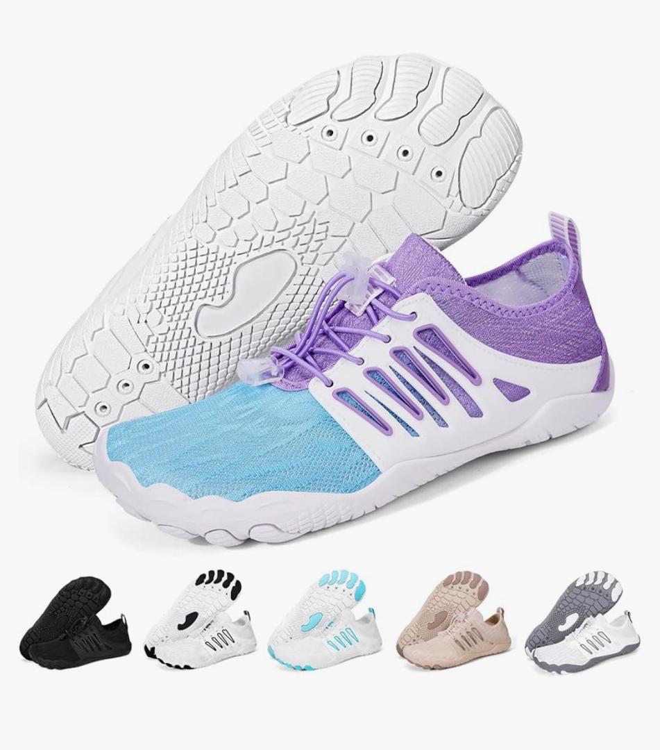 Hike Barefoot Water Shoes for Women Men Footwear, Quick Dry Wide Toe Box Pro Beach Swim Athletic Sports Shoes, Non-Slip Lightweight Aqua Shoe for Pool Hiking Walking Kayaking Diving Surfing, Size 39