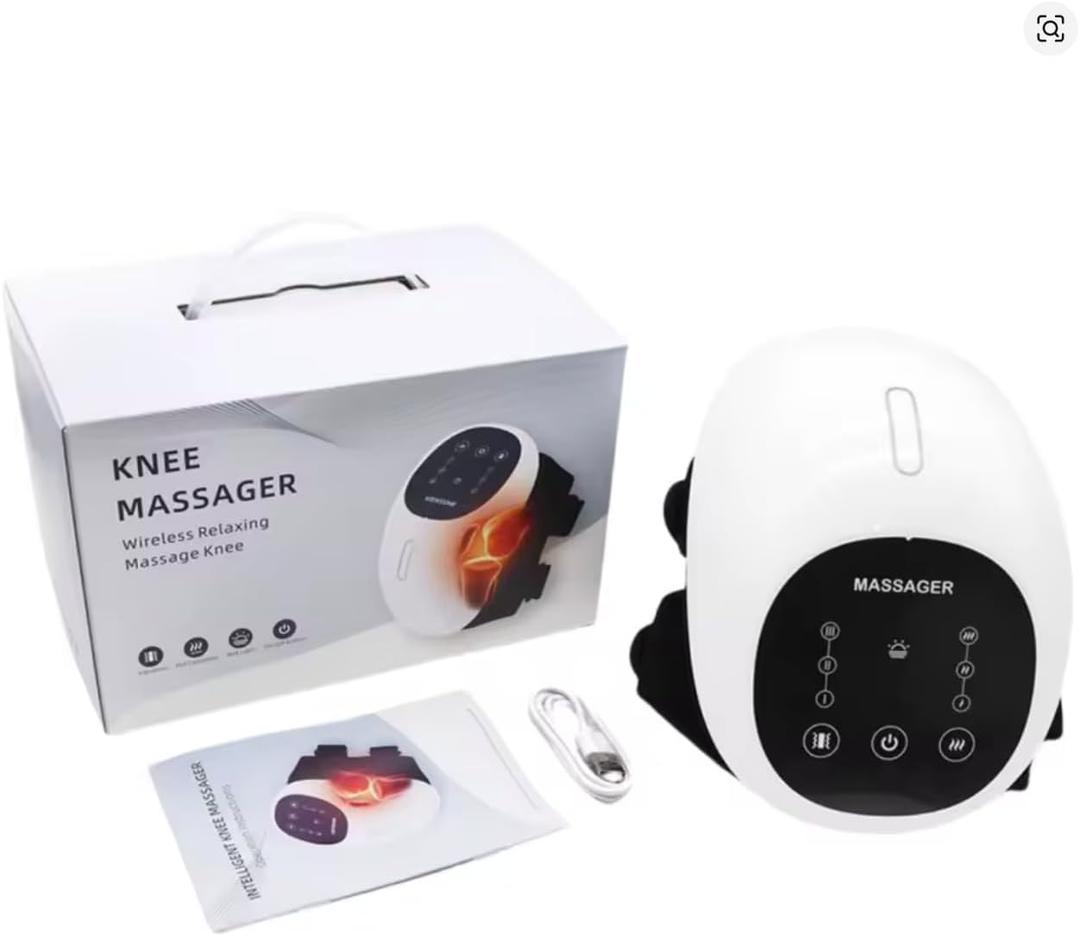 World's First 360 Knee Massager with 1-Second Heat - Cordless Red Light Therapy for Joint Comfort, 3 Intensity Levels, Perfect for Athletes, Seniors & Active Adults