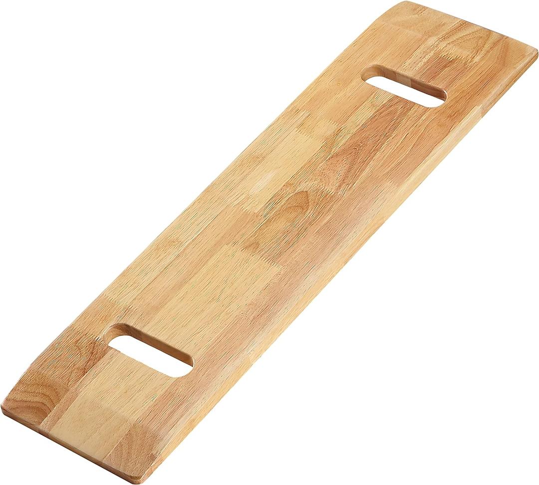 YPCBYNBS Wooden Transfer Board,Made of Heavy-Duty Hardwood for Transferring Disabled Patient,Elderly,Seniors Between Wheelchair,Bed,Commode,or Chair,30" with Two Hand Cutouts, 30"x8"x0.75"
