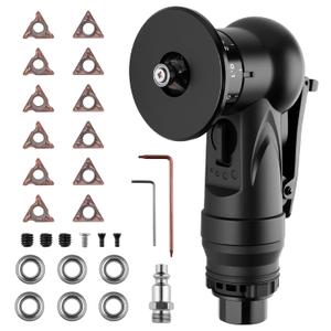 Pneumatic Chamfering Tool, Chamfer Tool with 6 C-Angle & 6 R-Angle Blades, Upgrade Air Chamfer Tool for 45 & Round Corner, Chamfering Tool for Metal and Wood