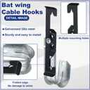 Zonon 25 Pcs 25 Pcs J Hooks for Hanging Metal J Hook Hangers Cable Support with Bat Wing Heavy Duty G60 Galvanized Steel Cable Hooks for Attaching Ceiling Wire Threaded Rod (1-5/16 Inch)