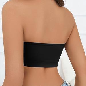 Varsbaby Strapless Seamless Bandeau Bra for Women NonPadded Bralette Wireless Tube Top, 3 Pieces, Large