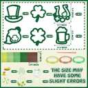 HABDJILTY 36PCS St Patrick's Day Crafts Kit,Paper Shamrock Suncatchers, Window Stained Glass Effect Art Supplies,St Patrick's DIY Kits for Holidays Party Home Classroom Crafts Creative Activities