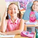 2 x Magnetic Standing Pencil Case for Girls - Back to School Stuff, Cute Strawberry Standing Zipper Pencil Case, Large Capacity Stand up Pen Bag, Stationery Pen Holder, Study Supplies for Students