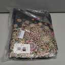 Suobstales Boho Mandala Flower Print Bible Cover for Women Men PU Leather Makeup Organizer Expand Brief Case Journal Case Christian Purses Handbags with Handle and Zippered, XL