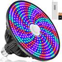 CEDIO Pool Lights for Inground Pool, 75W RGB Color Pool Lights Bulb with Remote Control, Led Pool Light Bulb for Inground Pool, E27 Replacement for Pentair Hayward Fixture (Black)
