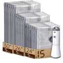 Vacuum Bags for Travel with Rechargeable air Pump, Carry-on Size Compression Packing Bags for Luggage and Suitcase, Space Saver for Clothes and Clothing 15 Combo Travel Size