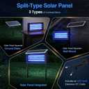 Solar Bug Zapper Outdoor Waterproof 30W for Patio, Yard, Garden, Camping | split-type solar panel, 3,500sq.ft coverage, 3,500V grid, solar+USB dual charge, 11.5ft extension cord, hang, stake & place