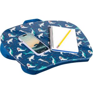 LAPGEAR MyStyle Portable Lap Desk with Cushion - Shark - Fits up to 15.6 Inch Laptops - Style No. 45323