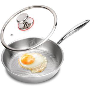 8" Titanium Pans for Cooking,Pure Healthy Titanium Frying Pan