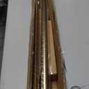 Warm Gold Corner Window Curtain Rods with Aluminum End Cap Finials and Brackets,1 Inch Diameter Bay Window Curtain Rods,2 Sided 36-72 Inch Adjustable Drapery Rod