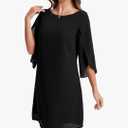 Dresses for Women 2025 Summer Dress of Flutter 3/4 Sleeve,X Large