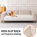 HAOMAIJIA Pet Couch Covers for Sofa Waterproof Couch Cover for Dogs Chenille Non Slip Sofa Covers Washable for Cushion Couch Furniture Protector (Cream White, 36.5" X 82" 1 Pack)