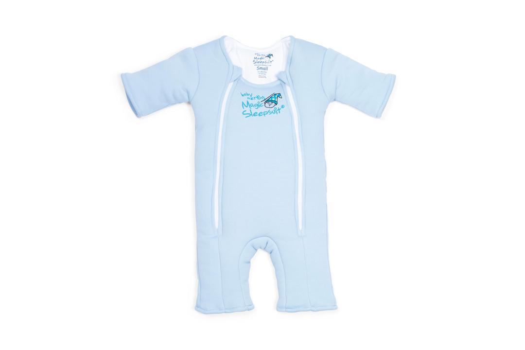 Magic Sleepsuit Baby Merlin's Cotton Baby Swaddle Transition Product - Soft and Cozy Design, Double Zipper for Easy Diaper Changes, Promotes Safe Sleep, 3-6 Months - Blue - Small (12-18lbs)