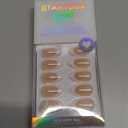 French Tip Press On Nails - BTArtbox White Almond Medium Reusable Stick On Nails in 15 Sizes - 30 Soft Gel Fake Nail Kit for Women Gift, Classic