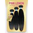 Pink Lemon Virgin Human Hair Weave 3 Bundles Straight (NATURAL, 12"14"16")