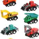 Fajiabao Construction Toy Cars for 3+ Years Old Toddler Boy Toys Mini Pull Back Cars Small Truck Christmas Decorations Toys for Kids Toddler Party Favors Stocking Stuffers Bulk(Color Random)