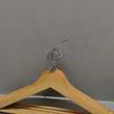 TOPIA HANGER Wooden Hangers 5 Pack, Space Saving Coat Hanger with 360° Swivel Cascading Ring Hook, Non Slip Pants Bar and Shoulder Notches for Camisole, Jacket, Suit, Clothes Hangers -CT62N30