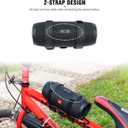 Portable Speaker Mount for Wireless Bluetooth Speakers with 7.5''-12.5'' Circumference, Waterproof Adjustable Strap Accessory Holder Fits UTV Golf Cart Bike or Boat Railing/Cross bar/Frame (Small)