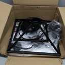 Farmhouse Lantern Chandelier 4-Light, Industrial Black Ceiling Light Fixture with Rustic Open Cage and Adjustable Hanging Height, E12 Base for Kitchen Island, Dining Room, Entryway, Foyer