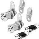Cam Locks RV Storage Keyed Alike, 1" Fits on 3/4" Max Door Thickness, Compartment Locks for Camper Trailer Cabinet With Keys (1 Inch 2 Pack)