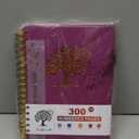 Large Spiral Notebook Journal for Women Men - 300 Numbered Lined Pages, College Ruled,B5 Hardcover Spiral Bound Notebook for School, Work, Note Taking, Writing, Leather Spiral Journal 7"x10" (Purple)